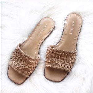 Marc Fisher Tan Woven Sandals